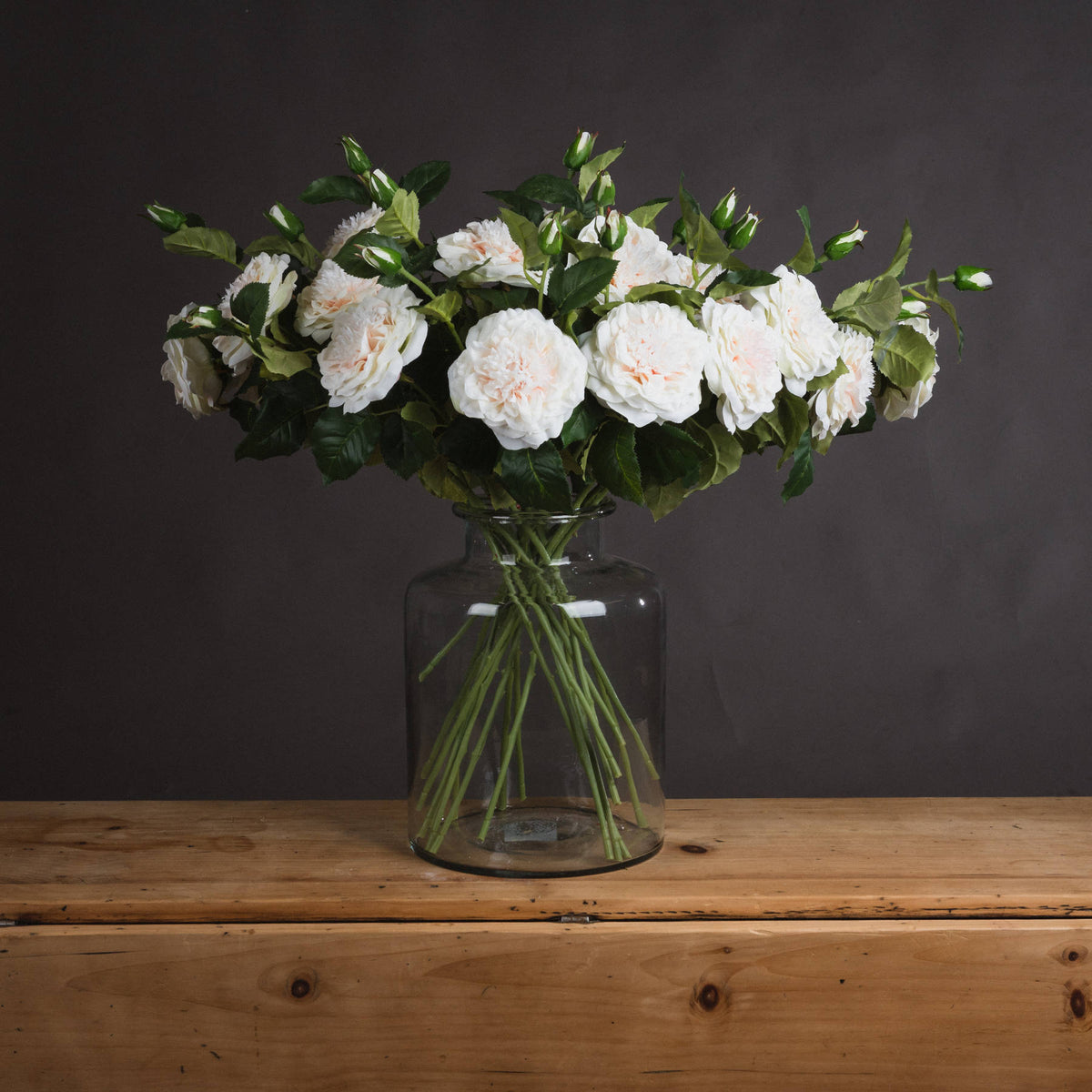 White Garden Rose Spray image 1