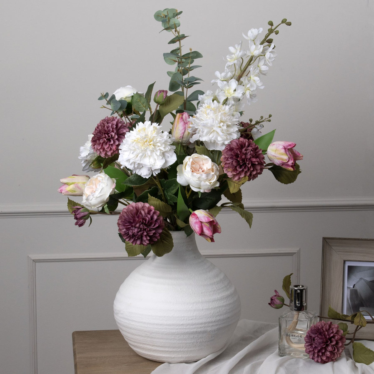 Tall White Delphinium Stem image 3