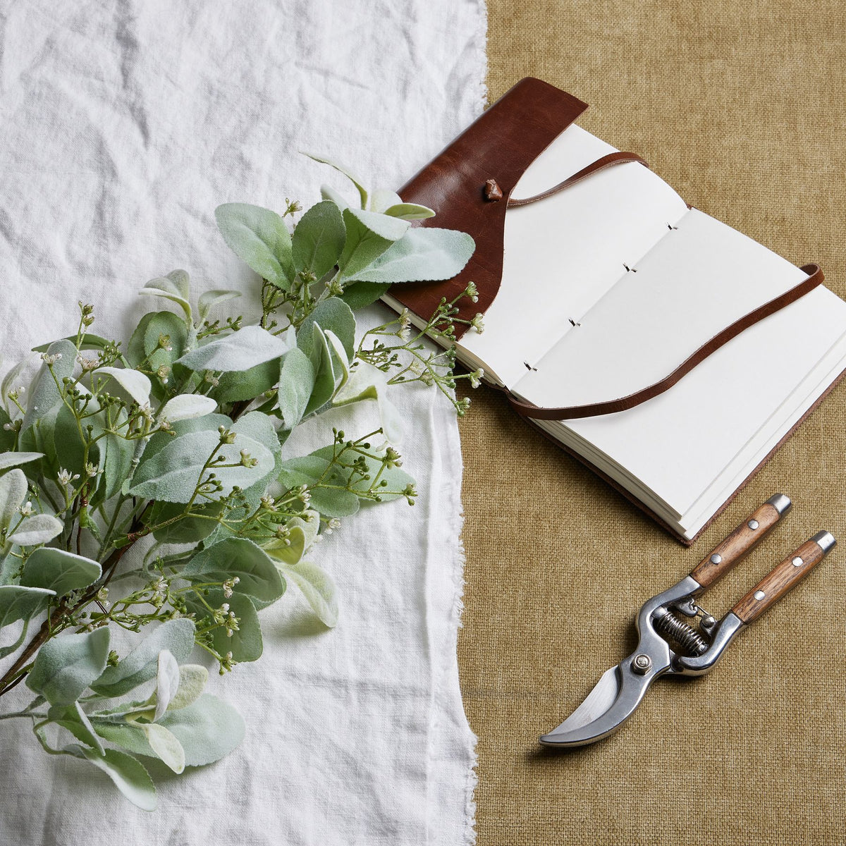 Large Winter Sprig With Lambs Ear And Wax Flower image 1