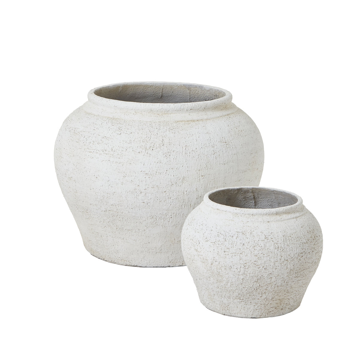 Ordo Lyme White Set Of 2 Planters image 1