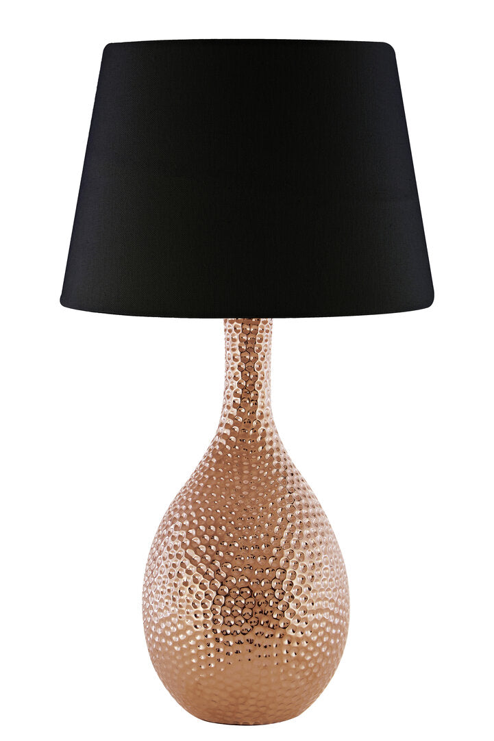 Elila Copper Hammered Ceramic Table Lamp