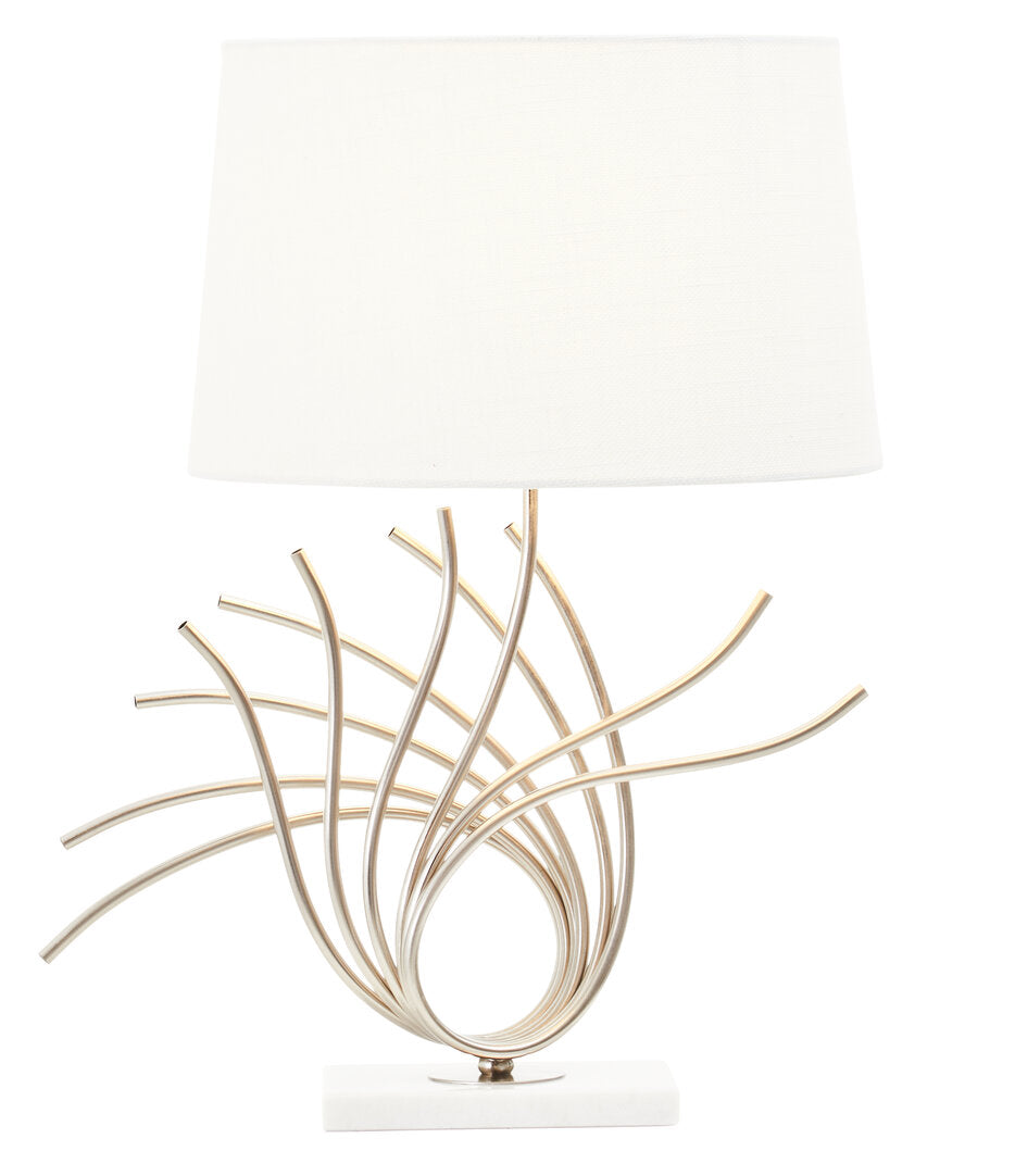 Elilio Brushed Chrome Spoke Table Lamp