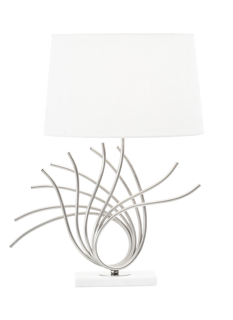 Elilio Brushed Chrome Spoke Table Lamp