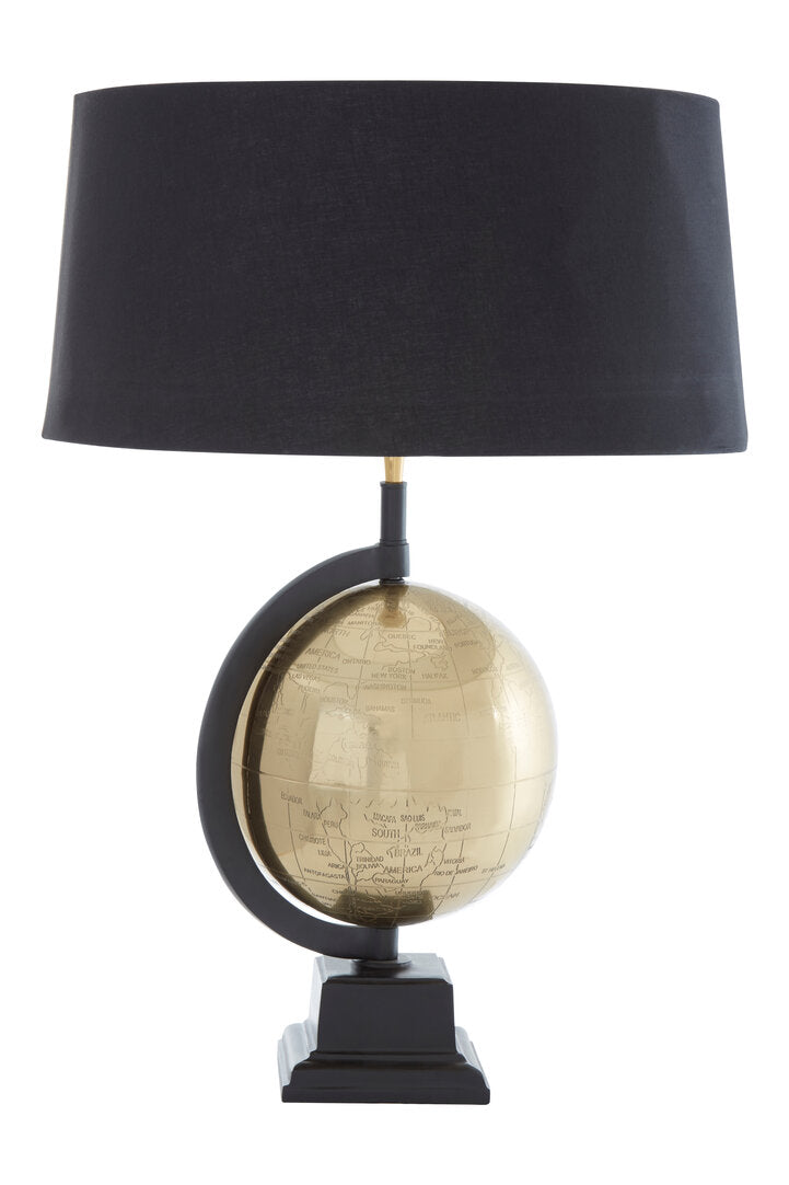 Elire Globe Antique Brass Table Lamp
