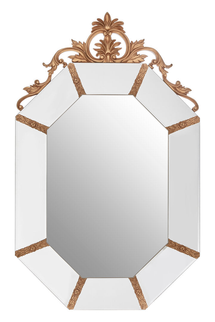 Fiori Wall Mirror with Gold Resin Frame