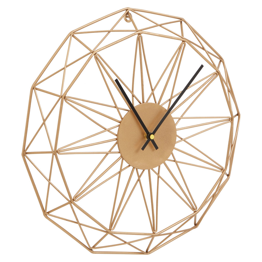 Genesis Small Gold Metal Wall Clock