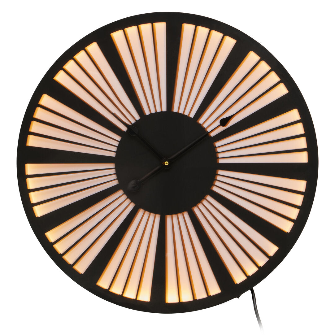 Lana Small Black And White LED Wall Clock