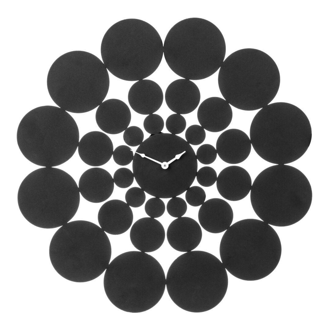 Lavera Black Discs Design Wall Clock