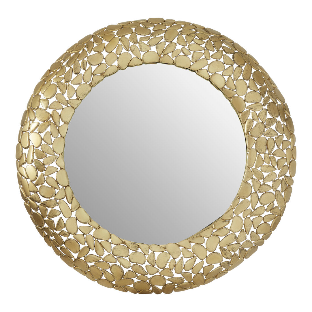 Monza Pebble Effect Round Wall Mirror