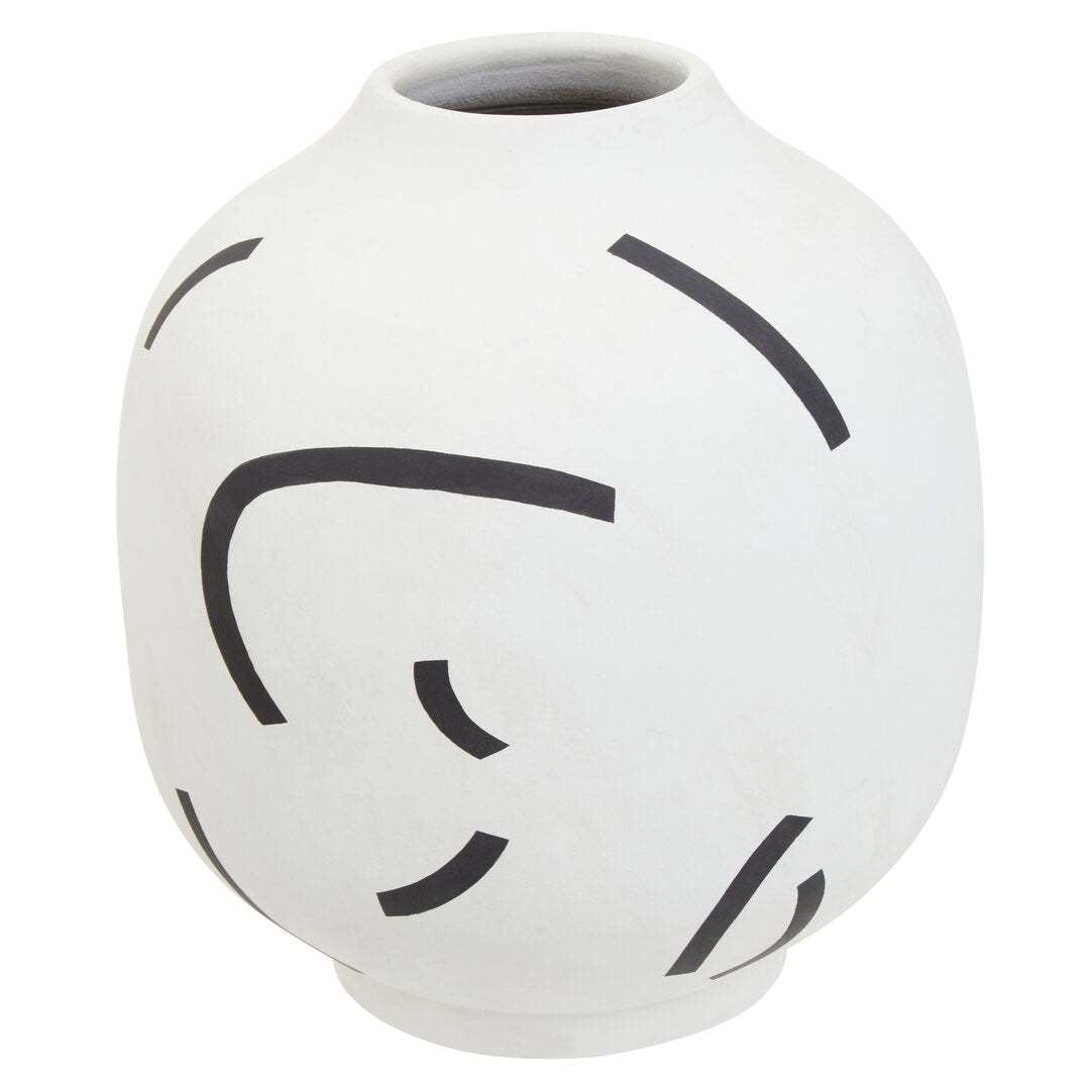 Nadine Black And White Vase