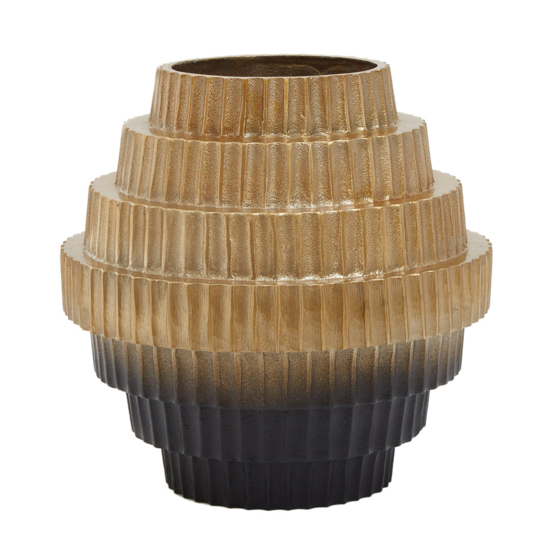 Oasis Small Ombre Gold And Black Vase