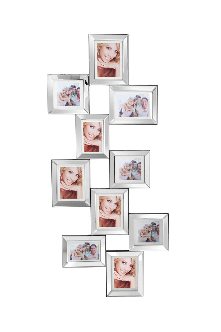 Opal 10 Mirrored Multi Photo Frame
