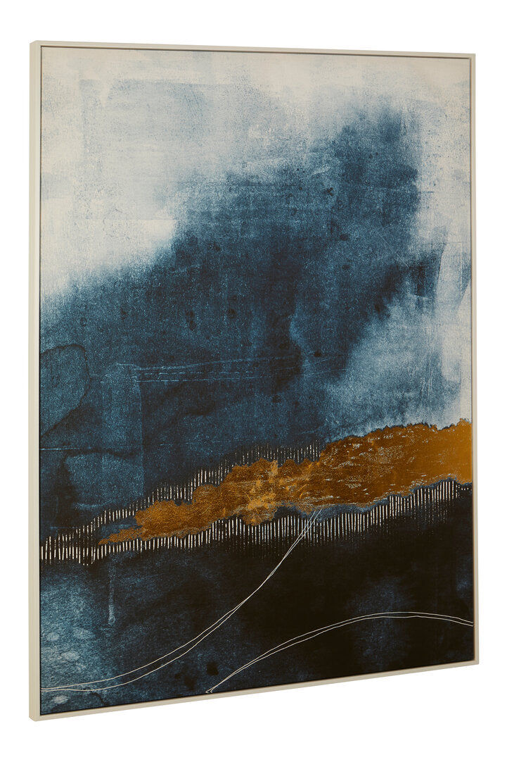 Querinza Blue And Gold Wall Art