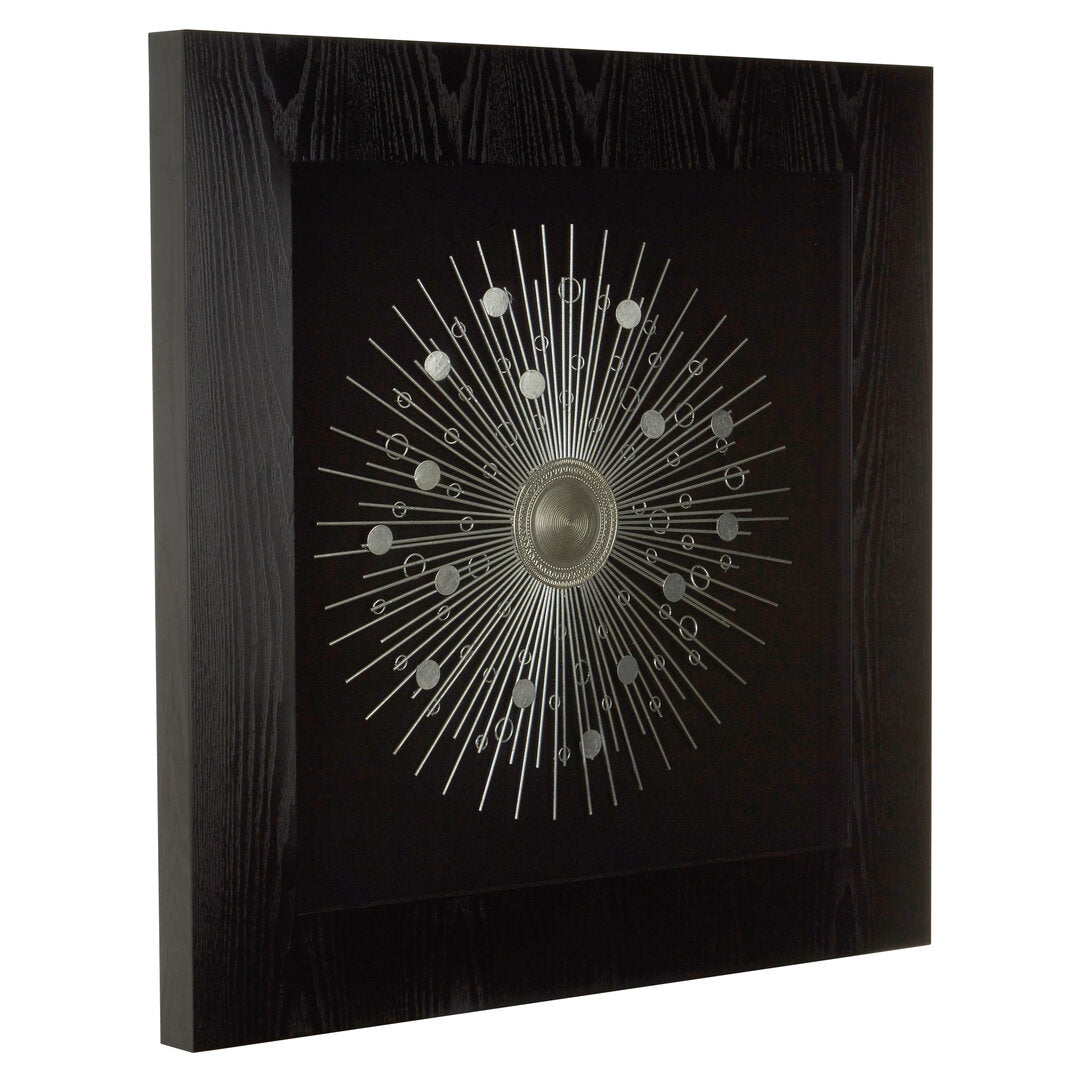 Querire Framed Silver Abstract Wall Art