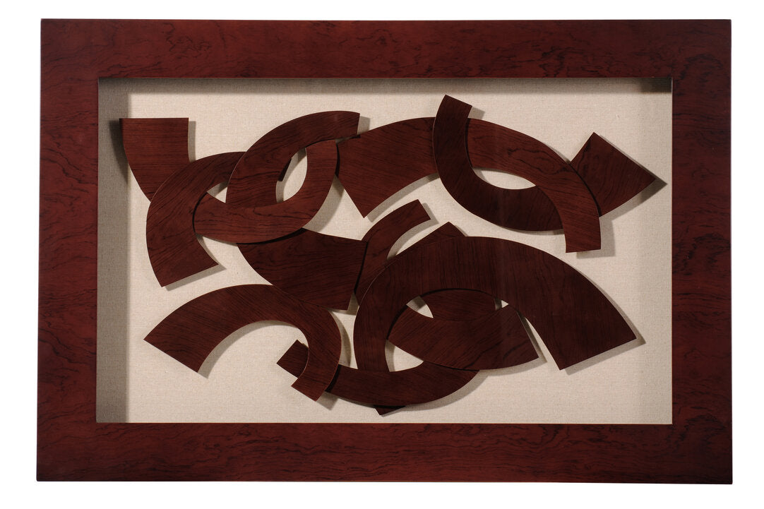 Querizza Curve Brown Framed Wall Art