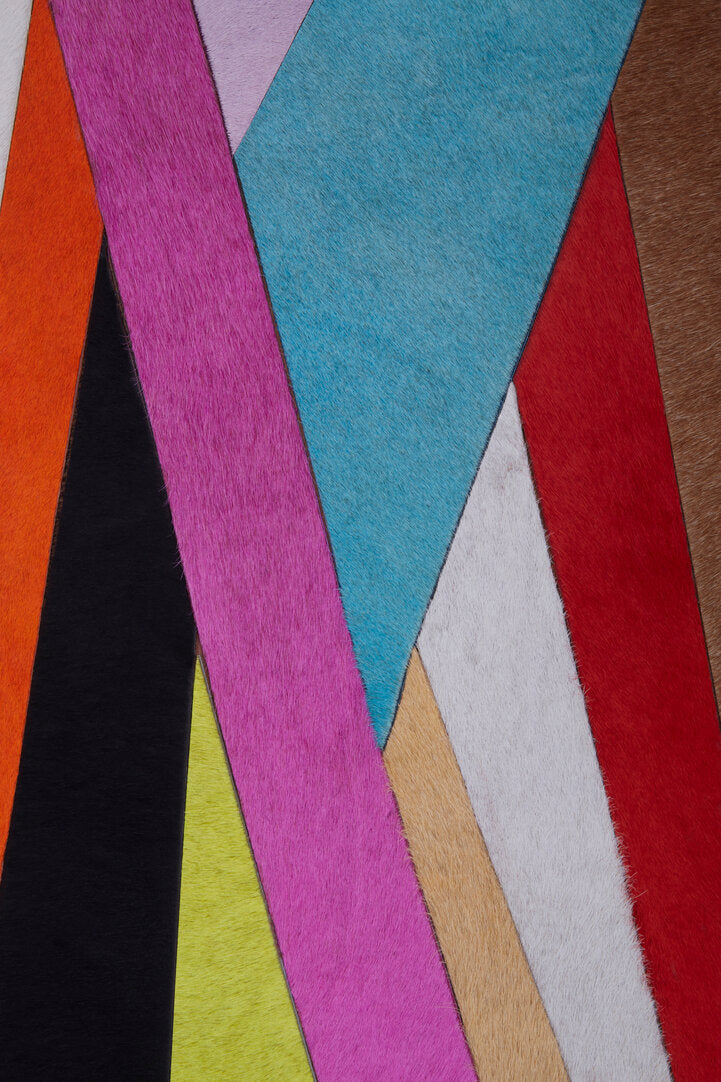 Olbia Genuine Leather Striped Wall Art