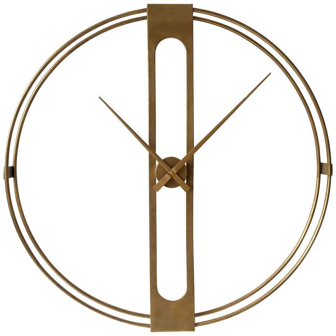 Tessalio Gold Finish Dual Ring Wall Clock