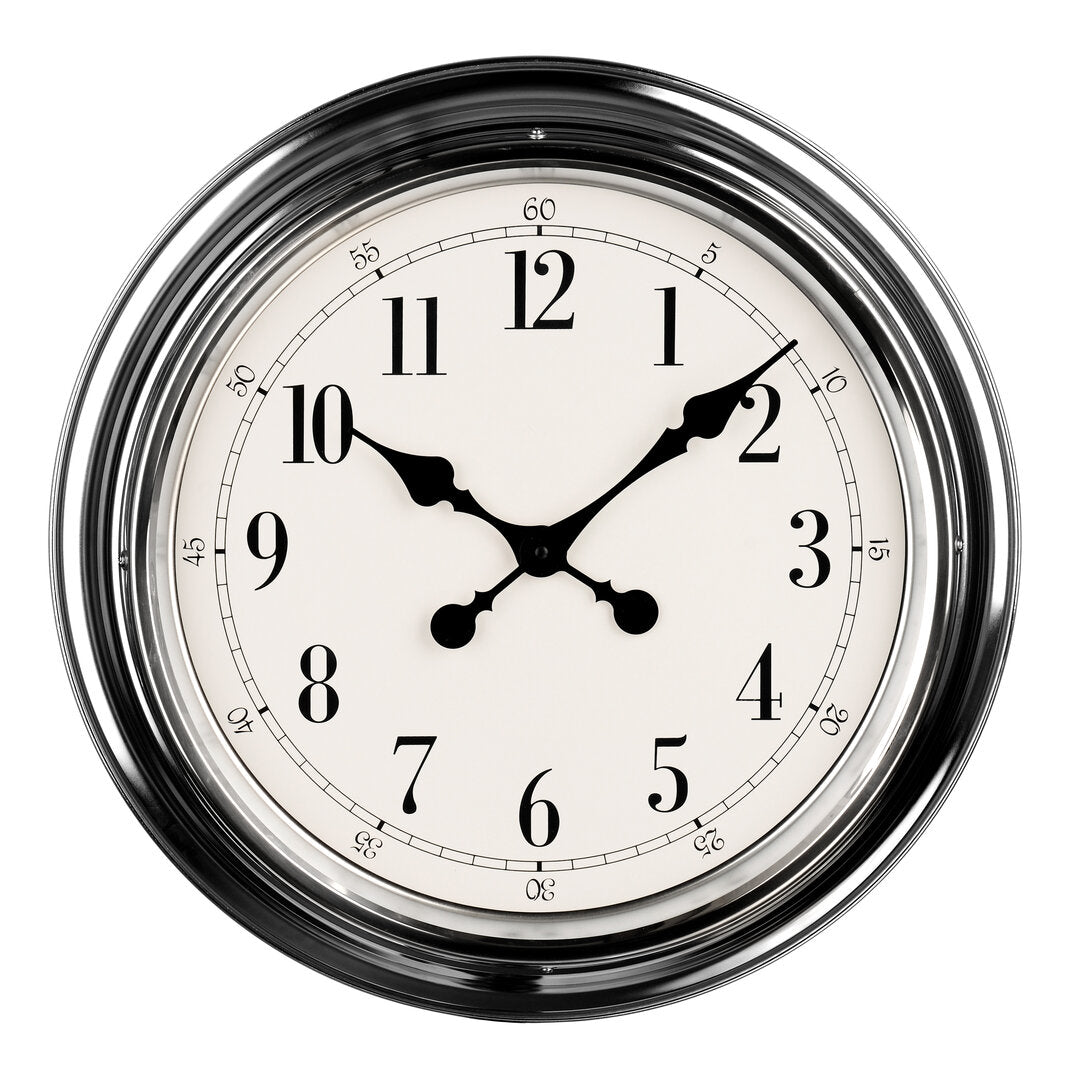 Voyage Chrome Finish Wall Clock