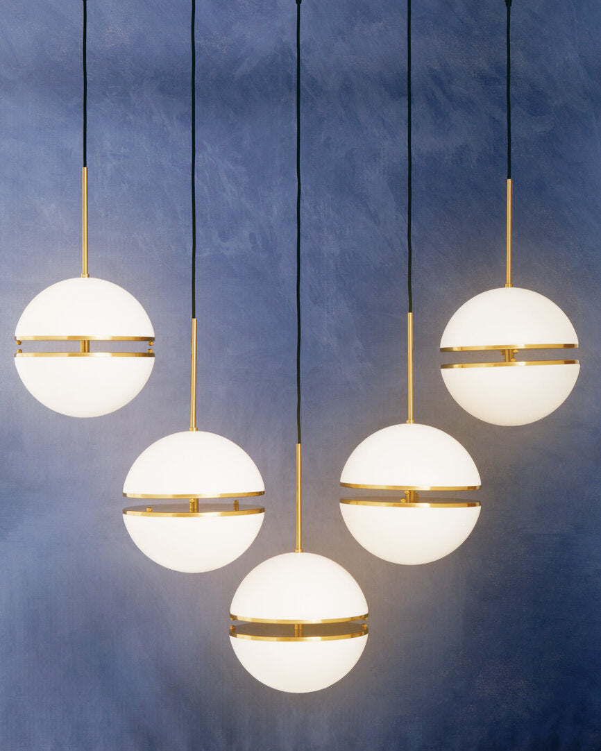 Arito Five Ball Brass Pendant Light
