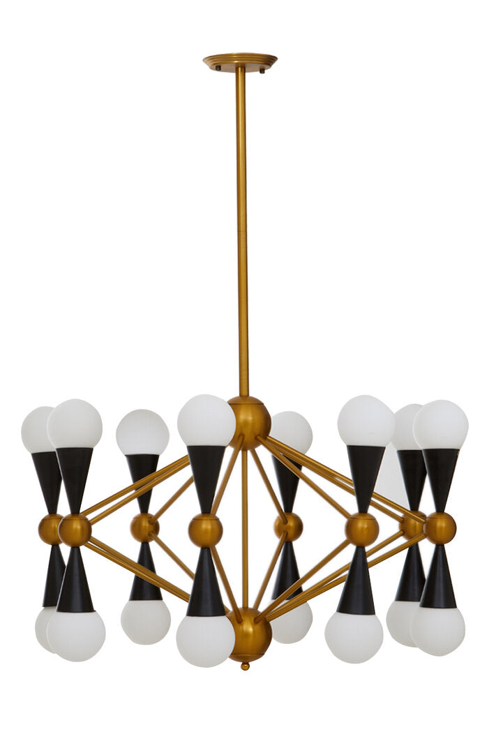 Arizza Brass And Black Metal Pendant Light