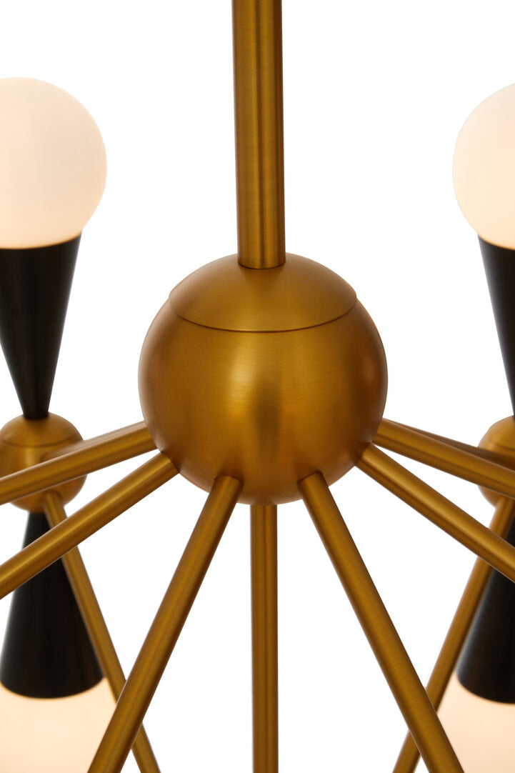 Arizza Brass And Black Metal Pendant Light