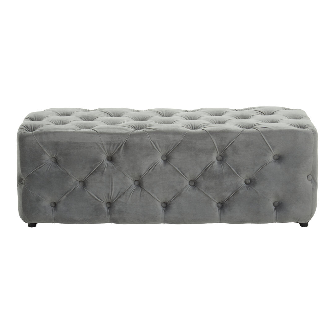 Alba Grey Velvet Bench