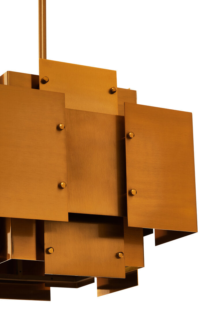 Arinza Metal Brass Finish Pendant Light With Four Bulbs