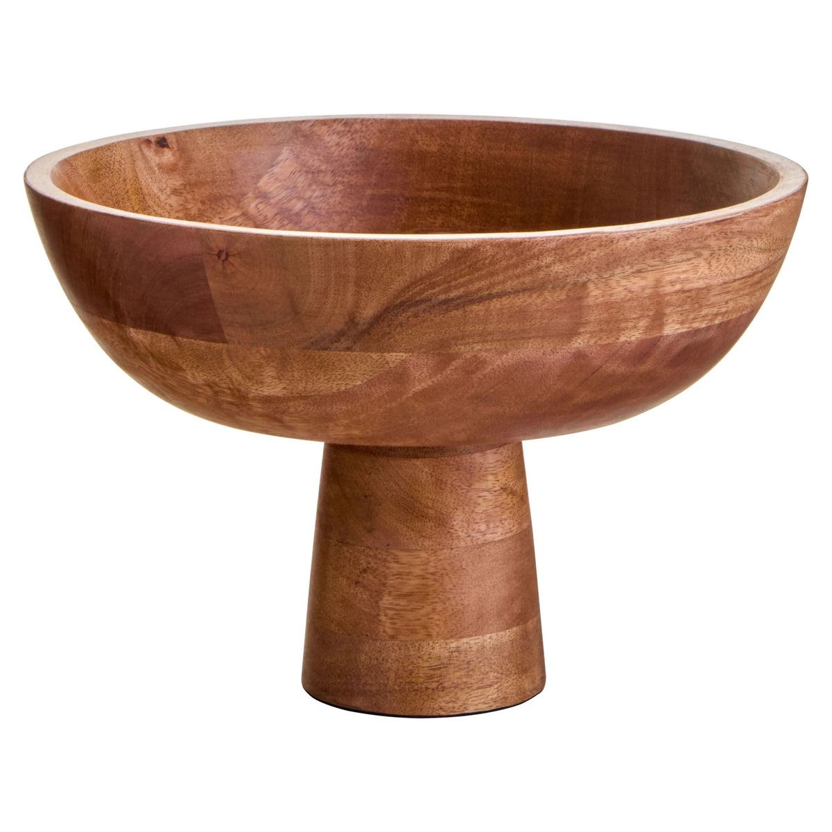 Cambridge Mango Wood Pedestal Fruit Bowl image 1