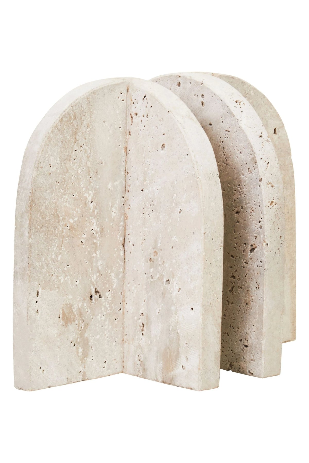 Velquin Travertine Arched Bookends Set image 2