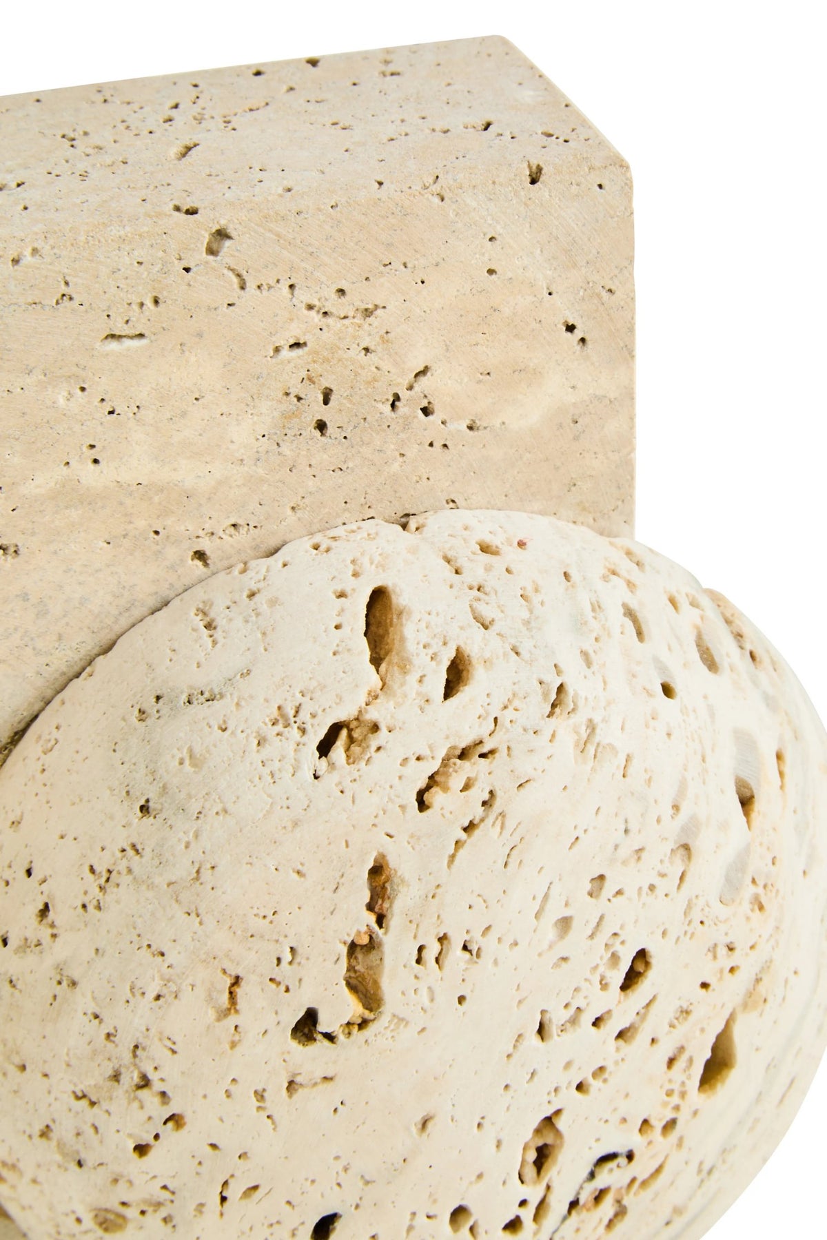 Hokvik Travertine Set Spherical Bookends image 7
