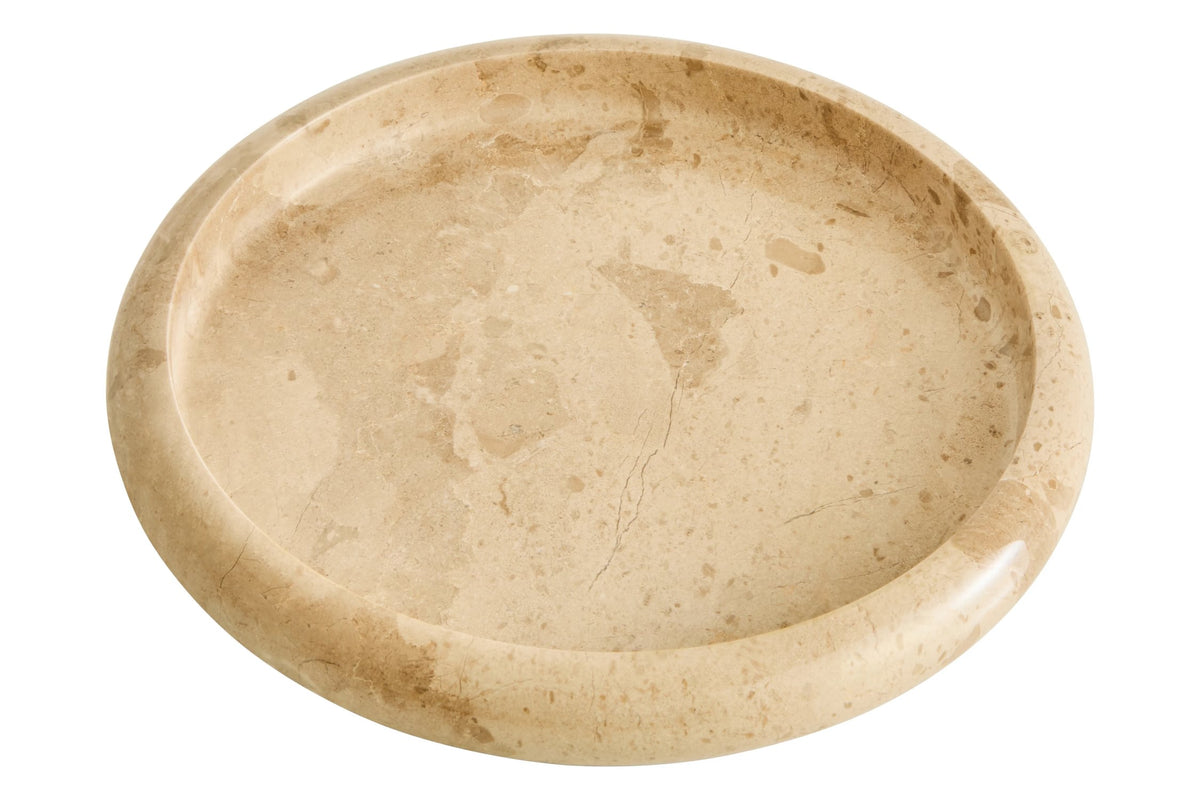 Evje Cream Marble Round Tray image 2