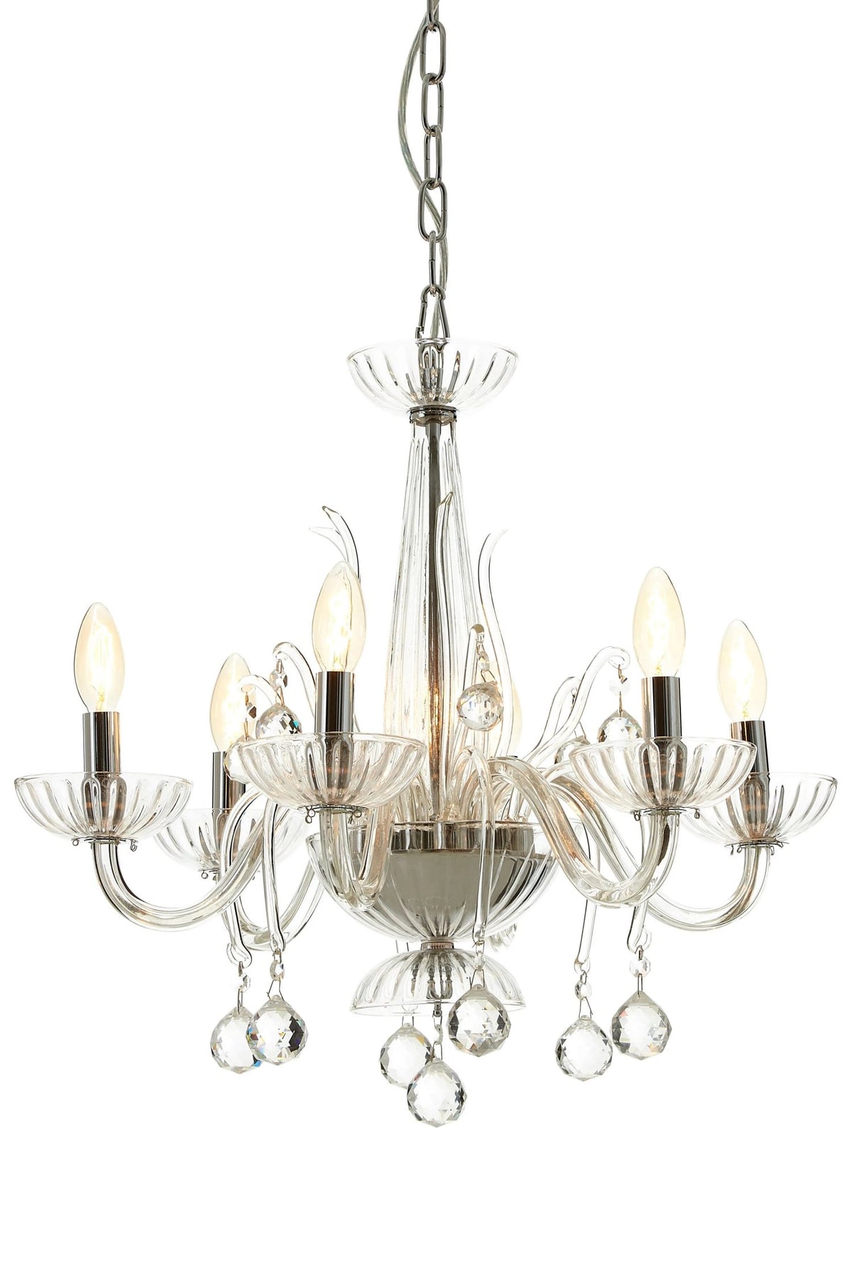 Covelleth 6 Bulb Clear Crystal Chandelier