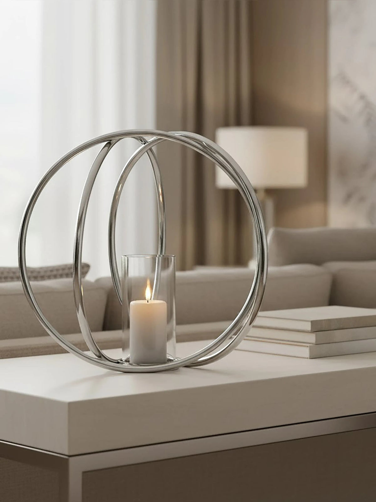 Southport Large Silver Candle Holder image 13