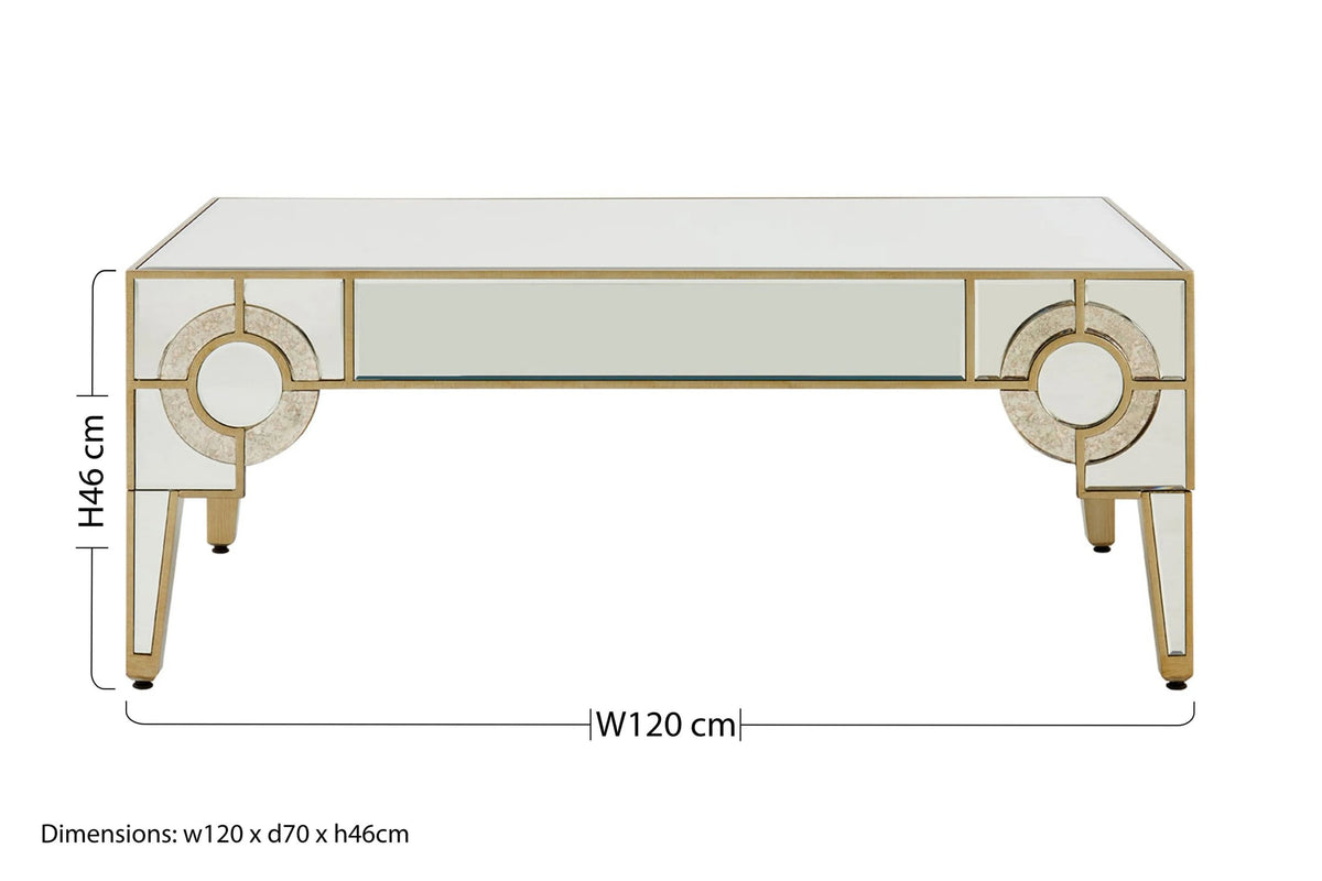 Suffora Champagne Gold Coffee Table image 4