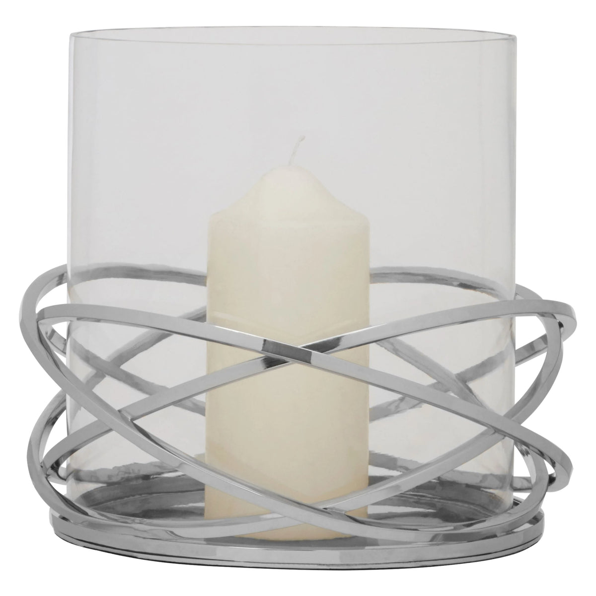 Albano Silver Twist Large Candle Holder image 3