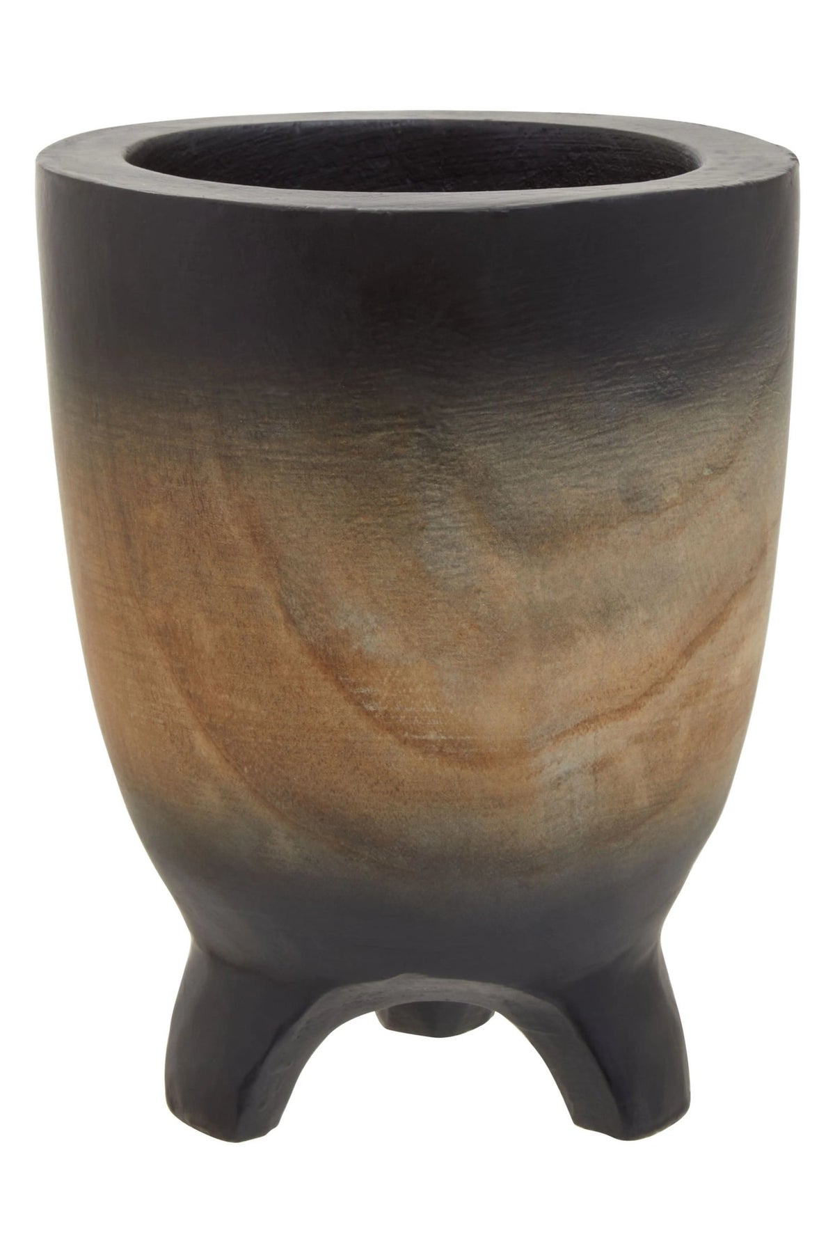 Warminster Small Wooden Black Ombre Planter image 1