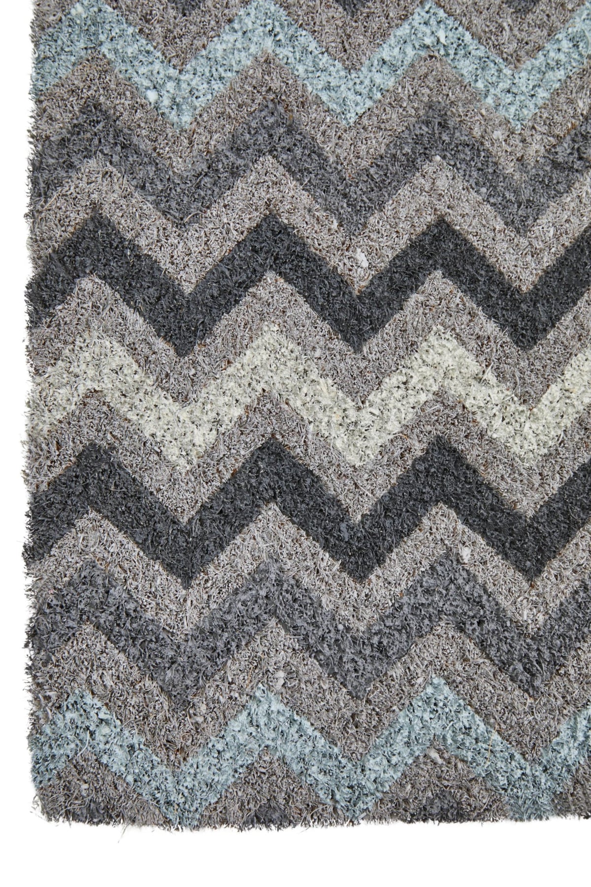 Catania Grey White Chevron Coir Doormat image 2