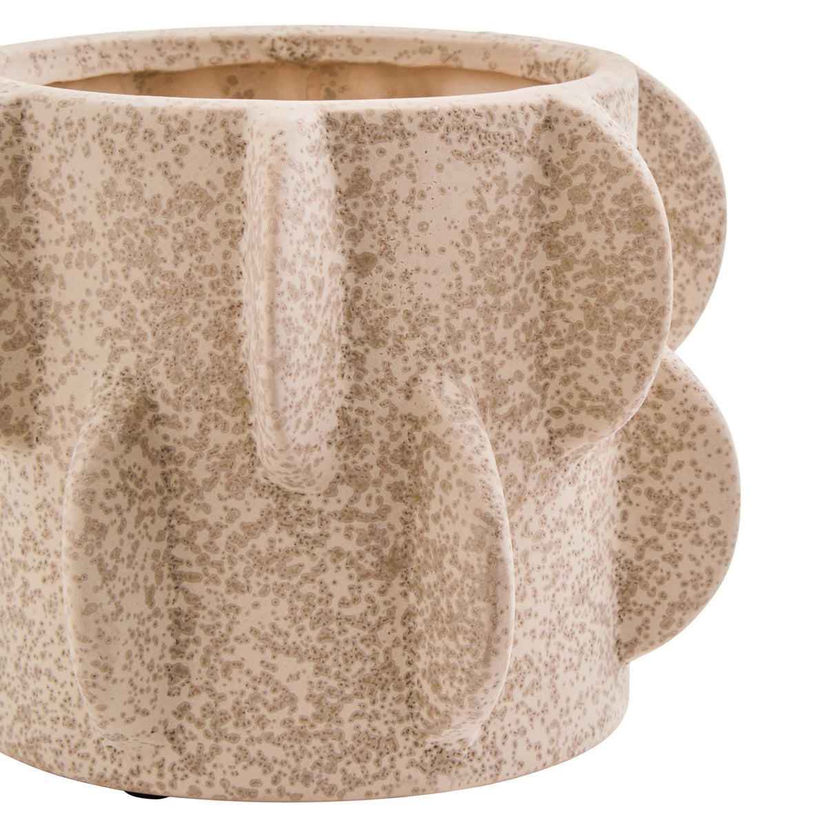 Stradella Cream Textured Stoneware Small Planter image 5