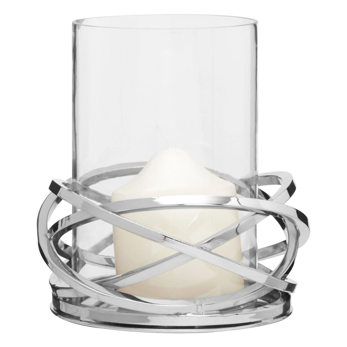 Crowbora Silver Small Twist Candle Holder image 3