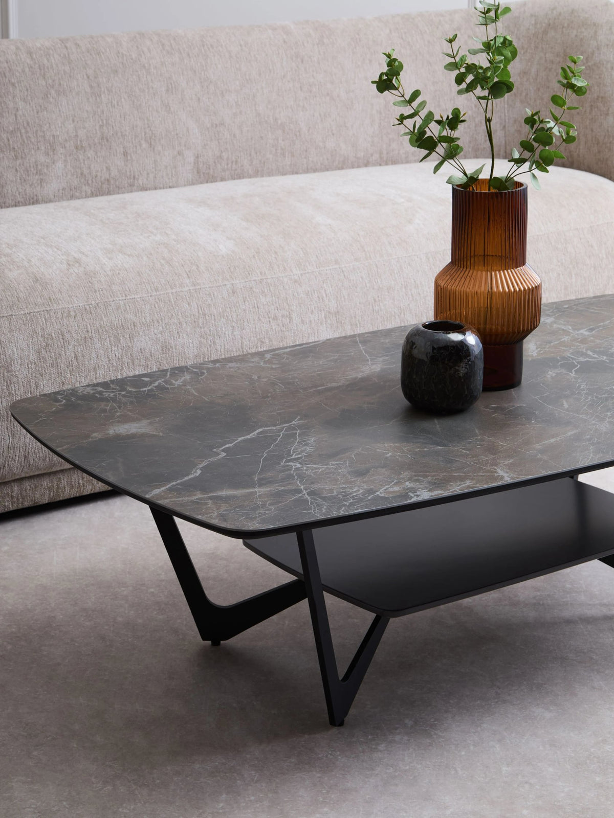 Grosseto Grey Ceramic Marble Coffee Table image 7
