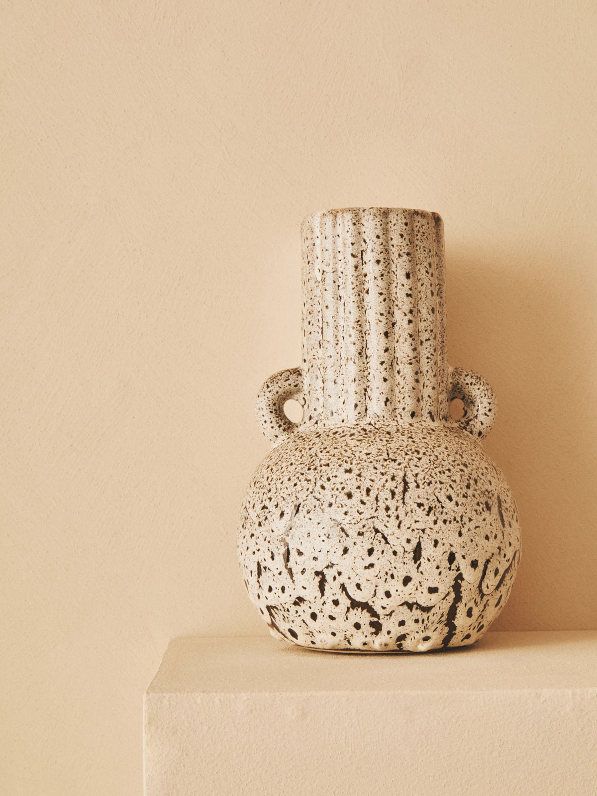 Relwyn Speckled Brown Stoneware Small Vase image 7