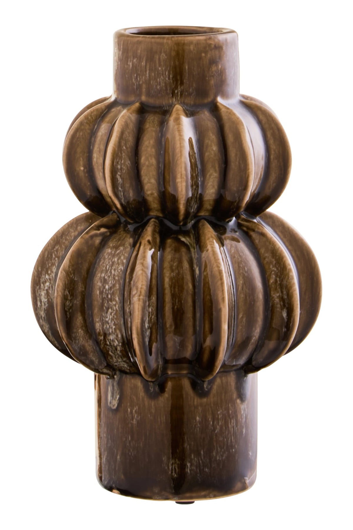 Gretvik Brown Stoneware Bubble Vase image 1