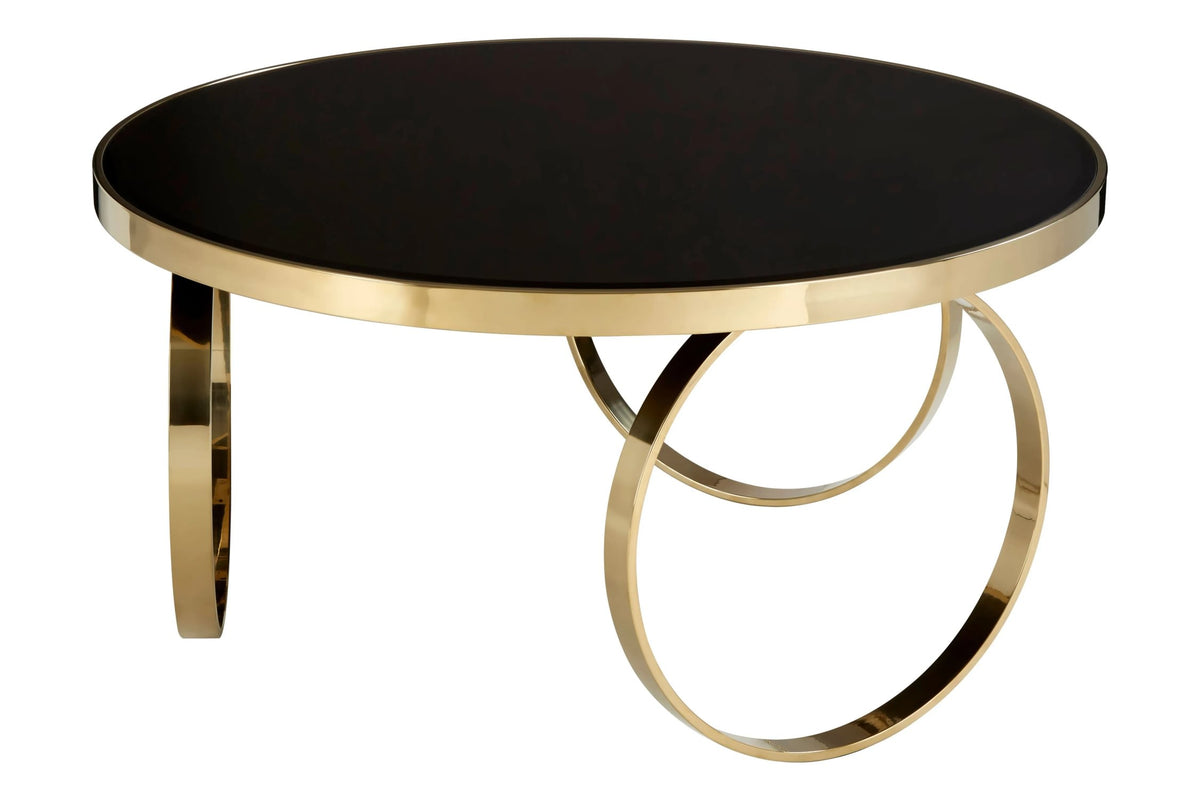 Zelath Black Mirror Gold Coffee Table image 2