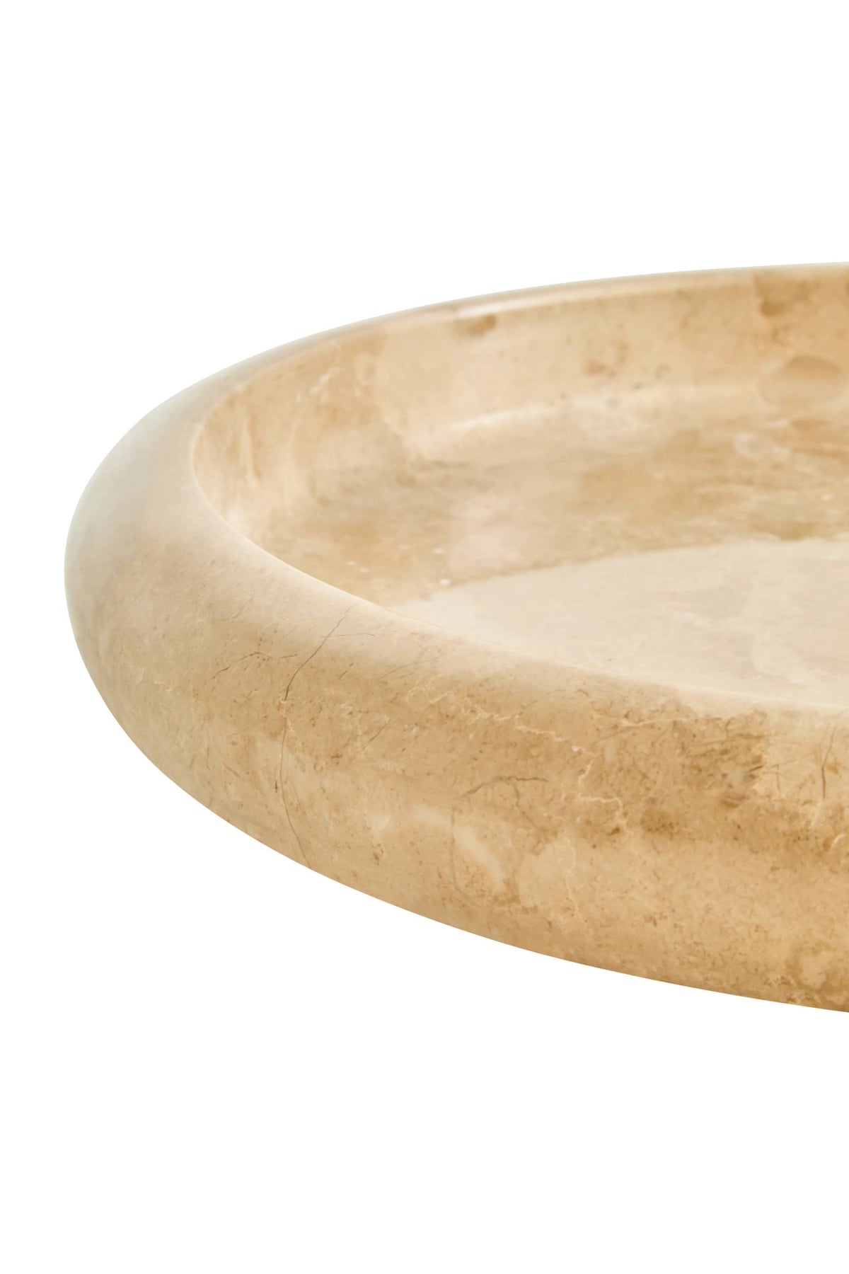 Evje Cream Marble Round Tray image 5