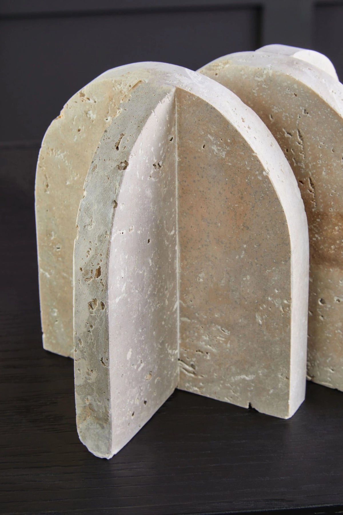 Velquin Travertine Arched Bookends Set image 5