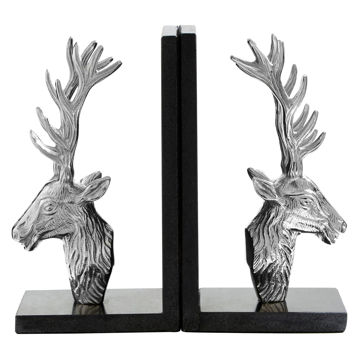 Hampstead Set Stag Marble Base Bookends image 1