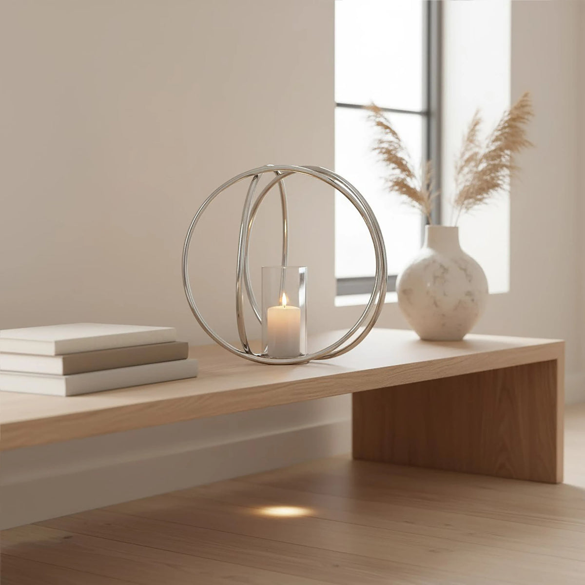 Southport Large Silver Candle Holder image 12