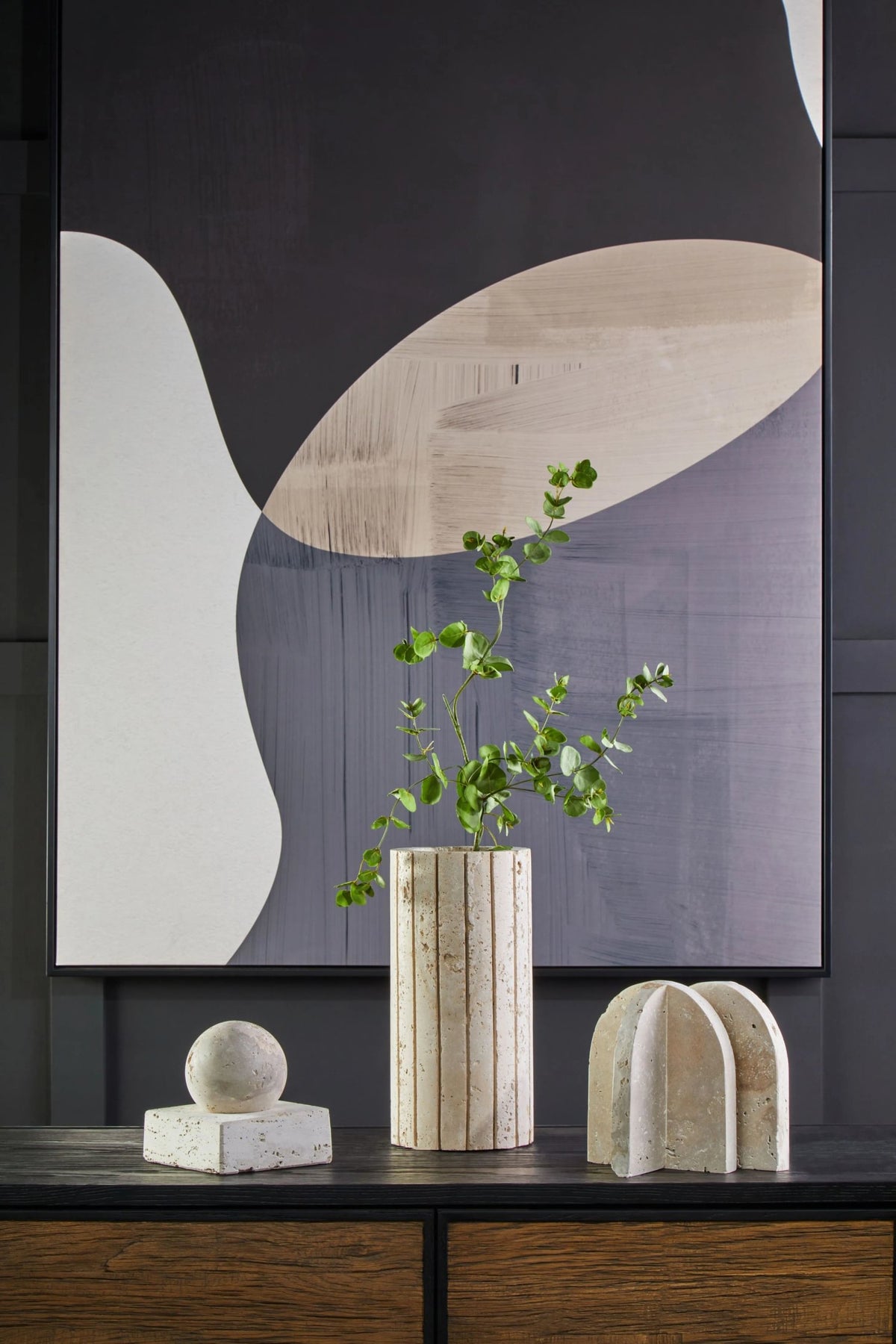Velquin Travertine Arched Bookends Set image 6