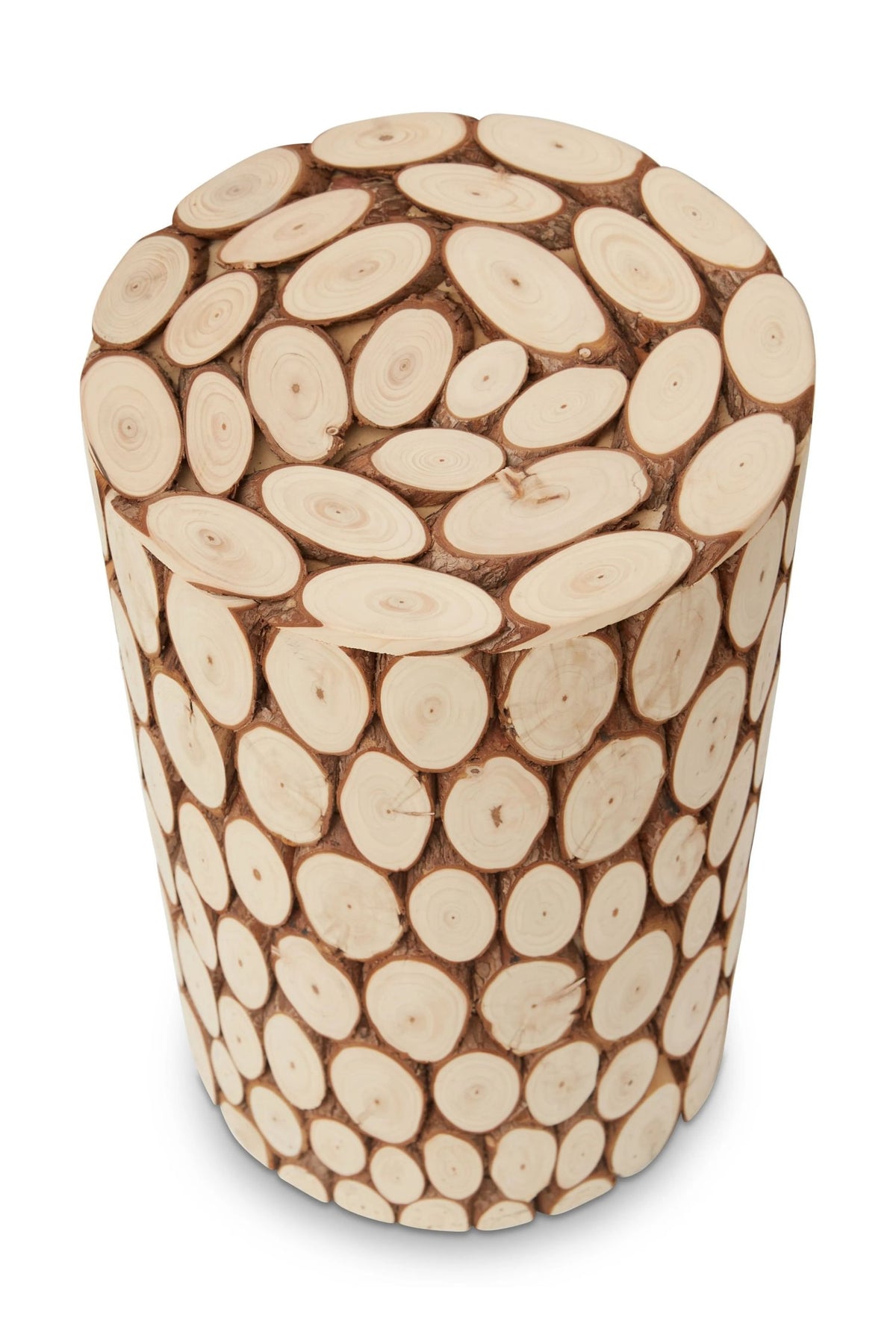 Chesterfield Fir Wood Side Table Stool