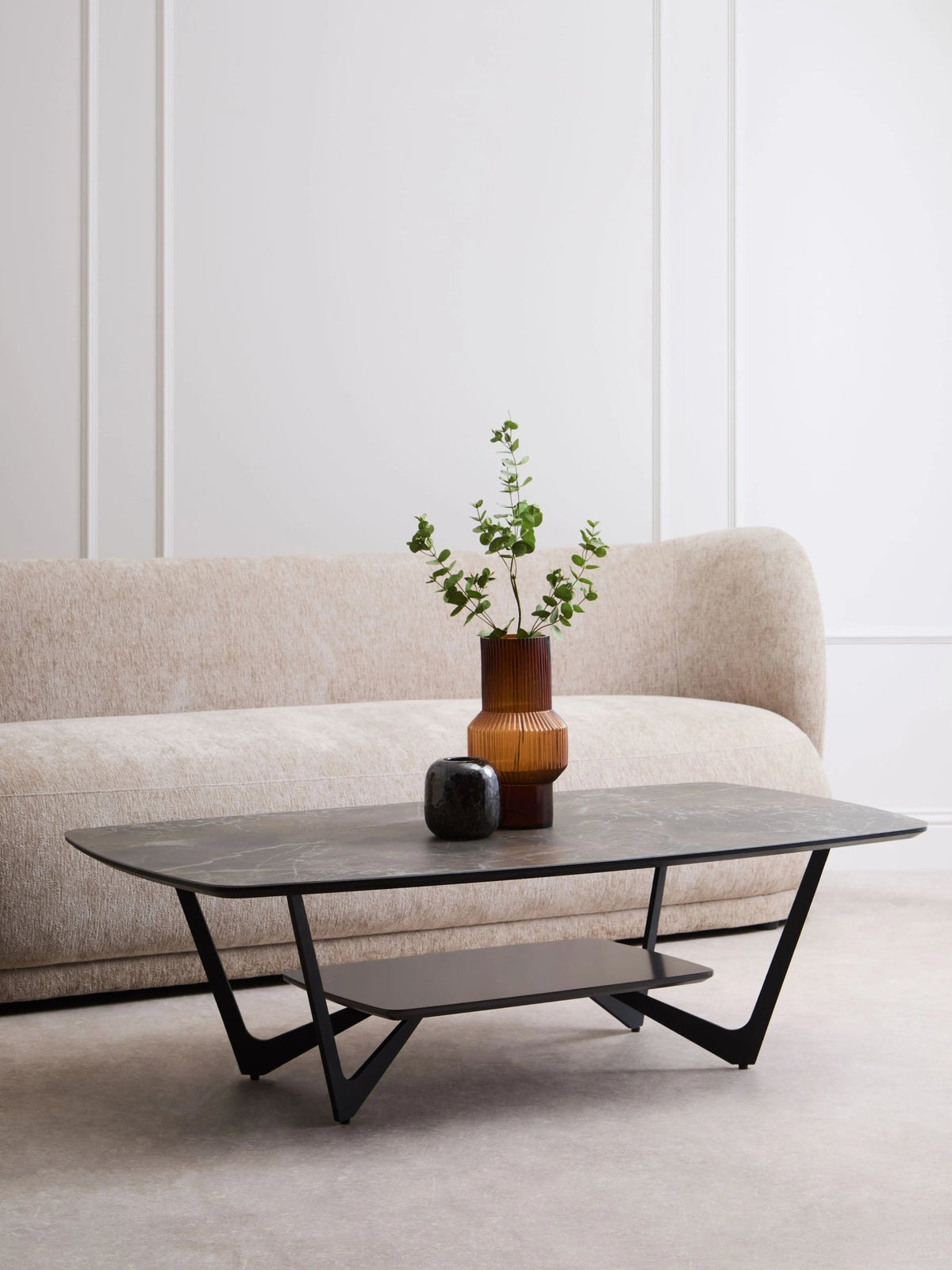 Grosseto Grey Ceramic Marble Coffee Table image 5